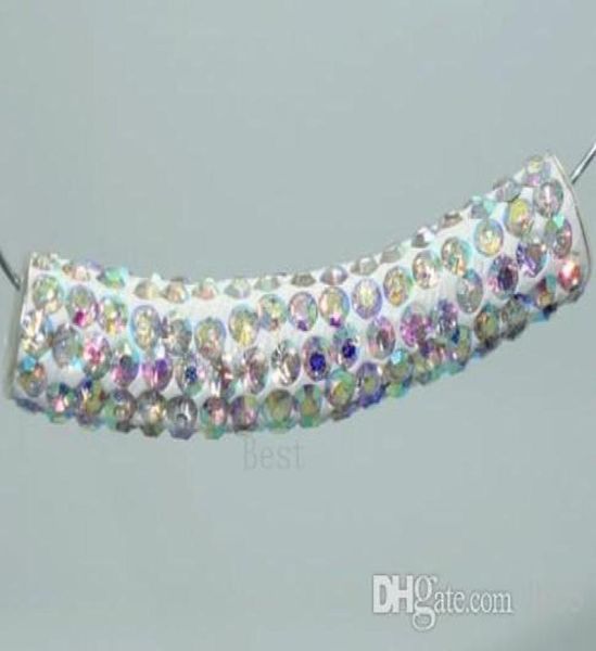 

lowest ab whole 5010mm long bending tube crystal beads charms for bracelet9111729