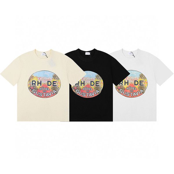 

pure cotton casual short sleeved t-shirt men women 2023ss high street fashion tee classic designer style tshirt, White;black