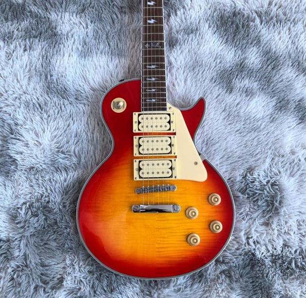 

in stock sunburst ace frehley mahogany body electric guitar made in china with pickguard beautiful and wonderful8526994