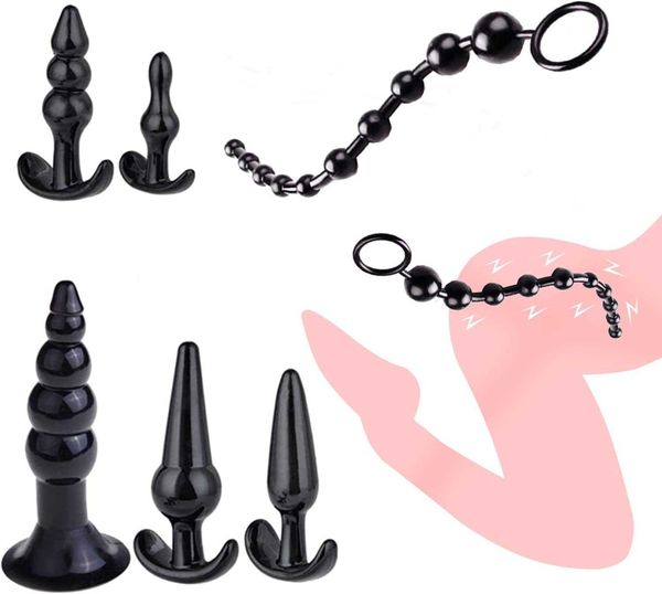 

factory outlet male female docking plug toy six piece training set suitable for beginners and couples black