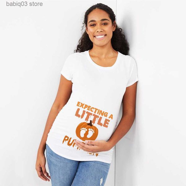 

maternity tees expecting a little pumpkin fall pregnancy announcement shirt funny halloween mother mom to be maternity tshirts baby shower, White