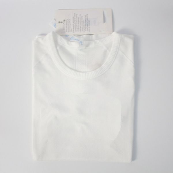 

lu-88 lulus women sports short sleeve t-shirt knitted high elastic gym sports jogging yoga shirt quick drying breathable yoga t-shirt multip