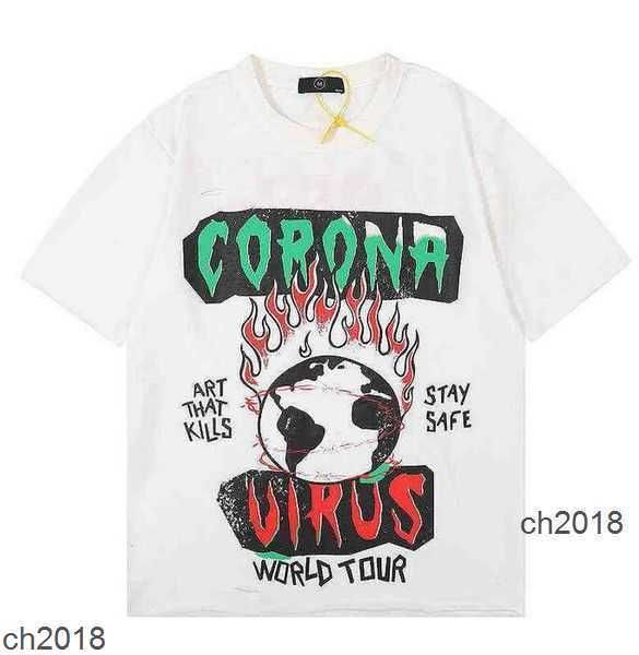 

2023 men's t-shirts designer galleryes depts shirt alphabet print trendy trend basic casual fashion loose short t-shirt half sleeve tee, White;black