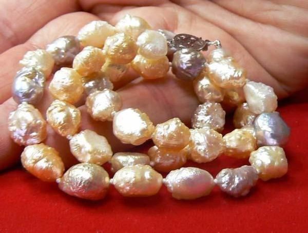 

new fine rare genuine multicolor rosebud keishi druzy pearl necklace 14k gold2409355, Black