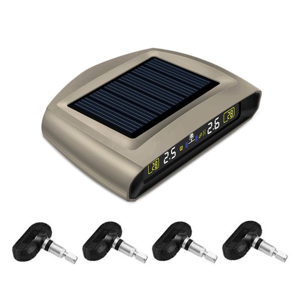 

careud solar bus rv truck tpms wireless tire pressure monitoring system with 6 external/internal sensors max 130 psi 13