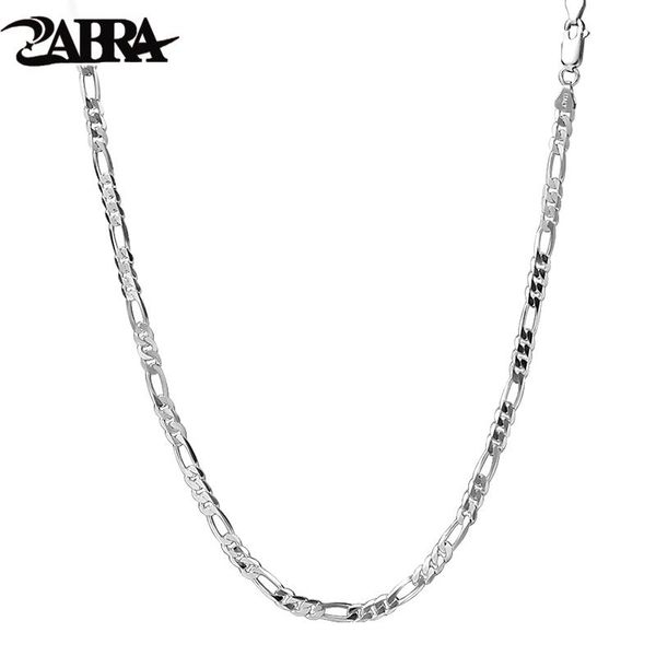 

necklaces zabra figaro link chain shiny jewelry classic curb necklace 4mm 925 sterling silver necklace chain for men women dropship
