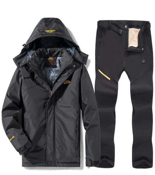 

ski suit for men snow skiing and snowboarding sets warm waterproof windproof snowboard fleece jacket pants mens winter suit 2012035567803
