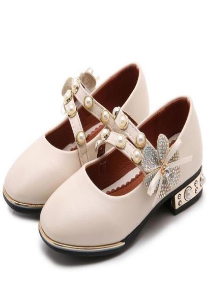 

children kids princess leather shoes girl bowtie dance wedding party shoes child sweet flat shoe size 26368465291, Black;grey