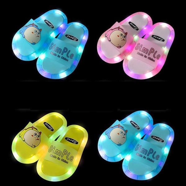 

slipper childrens boys girls slippers cartoon animals shoes lighted fashion cute shoes bathroom kids gifts toddler slippers flat heels l2305, Black;grey