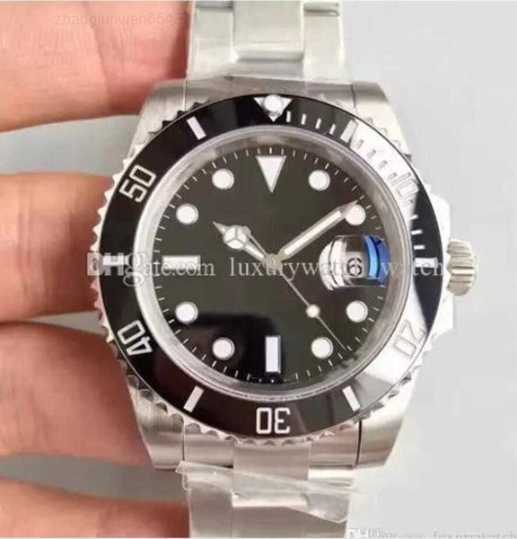 

watch 8 men style ceramic bezel 40mm 116610 114060 116613 116618 116619 asia 2813 movement automatic glide lock luminous mens wristwatch, Slivery;black