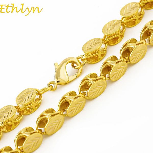 

necklaces ethlyn brand length 60cm/ width 8mm ethiopian/eritrean jewelry chain handmade gold color thick necklaces chain n032, Silver