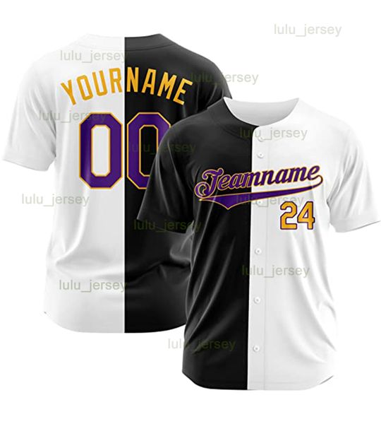 

custom baseball jerseys 90s hip-hop fashion split color stitched shirts for men women youth sports fans 8 24 forever, Blue;black