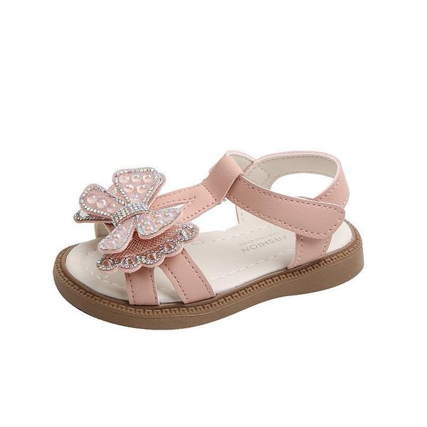 

sandals kids shoes wedge children footwear summer fashion casual girls princess bow beach f11345, Black;red