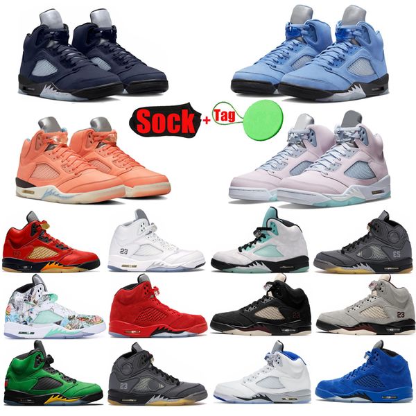 

basketball shoes men 5 jumpman jorden 5s bluebird green bean jade horizon sneakers sports racer blue raging bull red trainers