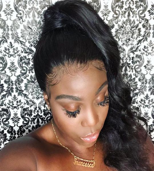 

brazilian remy hair wrap around human hairs ponytails body wave clips in natural color8204490, Black