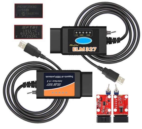 

code readers elm327 usb 25k80 ft232rl for ford focccus cable with switch