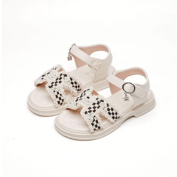 

sandals kids shoes jelly children girls summer fashion pearl princess soft sole beach f12574, Black;red