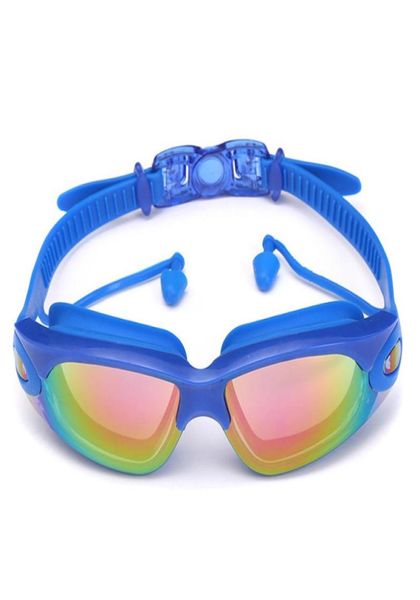 

professional goggles with earplugs nose clip electroplate silicone waterproof for swimming lovers accessories xr3612752