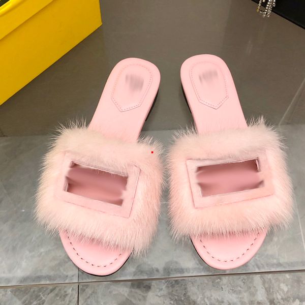 

2023 fashion designer slippers women mules rubber bottom width slides hook loop fastener slide women shoes -0086, Black