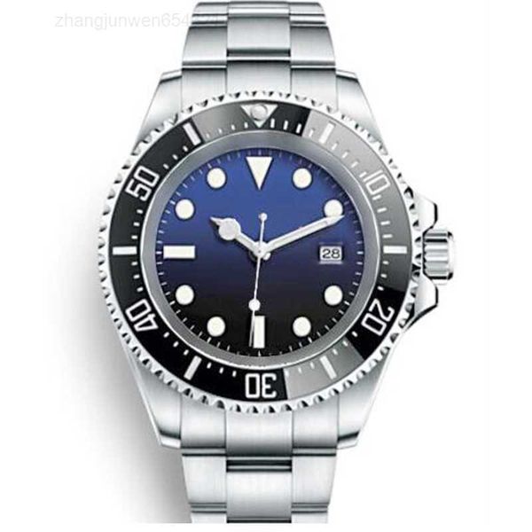 

watch yz men d blue sea-dweller ceramic bezel 44mm stainless steel blso automatic black diver mens watches wristwatches, Slivery;black