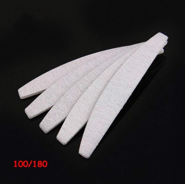

100 pcslot sands paper sanding good quality manicure professional 100180 grey zebra half moon nail file for salon shopp7232973