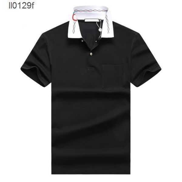 

designer mens polo shirt luxury brand breathable quick drying short sleeve simple lapel button business casual versatile summer t various st, White;black