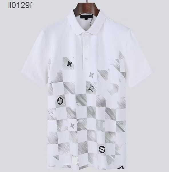 

high support double strand heavy pearl land summer new american shirt lapel t-shirt short sleeve polo men u68z, White;black