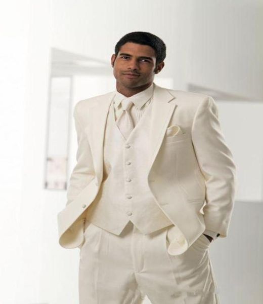

newlatest design two button ivory groom tuxedos groomsmen man suits mens wedding blazer suits jacketpantsvesttie 11575722290, Black;gray