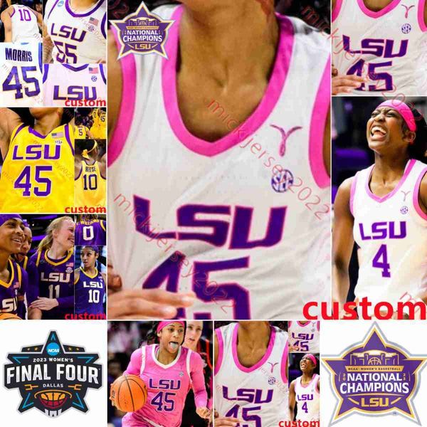 

angel reese hailey van lith lsu tigers womens basketball jersey last-tear poa flau'jae johnson kateri poole jasmine carson hannah guste, Black;red