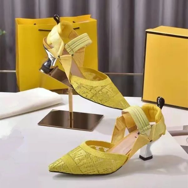 

Womens dress shoes red soled high heels women luxury designer mesh embroidery fashion womens Sandals summer beach wedding shoe 5.5 8.5 cm 36-42, 8.5cm heel height