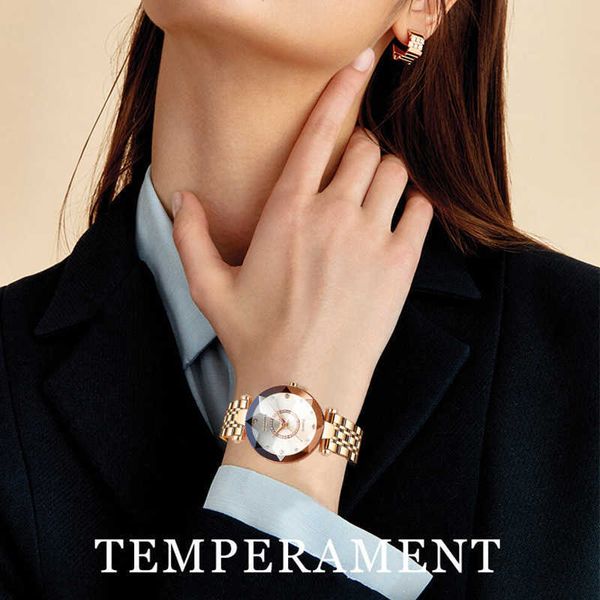

lady watch surface bright multi faceted glass solid steel band women's waterproof crystal fashion watch faces luxury brand watches cloc, Slivery;black