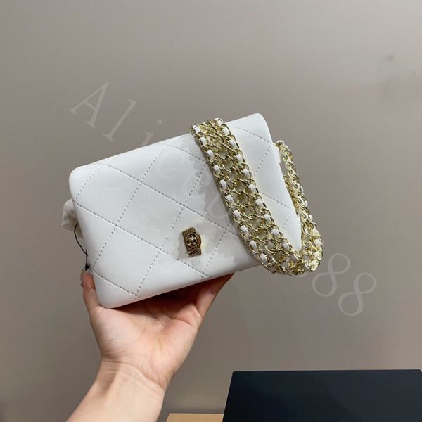 

c logo cross body chain bags waterfall multi chain underarm pack 19cm genuine leather shoulder bags for girl luxury designer bags with origi