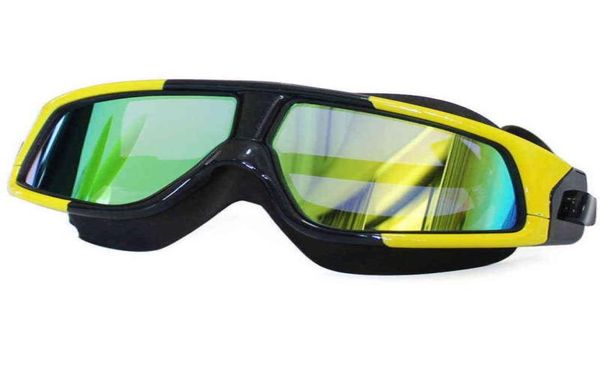 

professional waterproof comfortable silicone swim glasses large frame antifog uv protection swimming goggles for men women 2201089666475