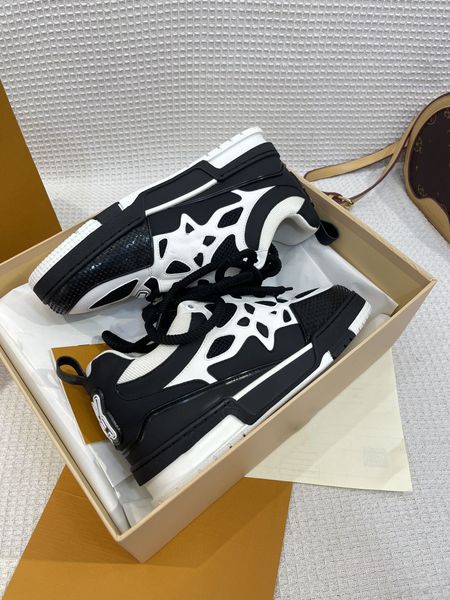 

casual shoes chunky skate designer sneakers rubber trainers platform sneaker multicolor lace-up fashion running shoe, Black