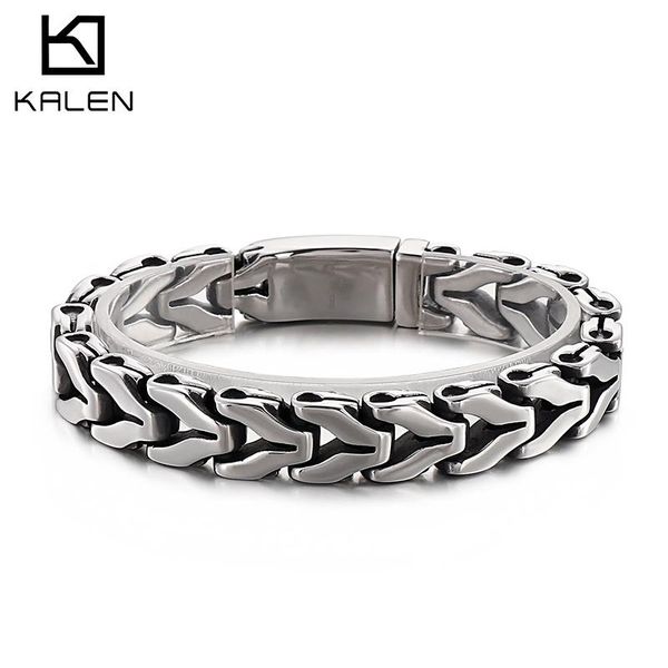 

bangle kalen arrow accessory combination chain punk men's stainless steel bracelet jewelry wholesale, Black