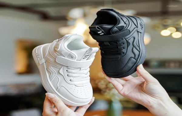 

girls039 sports shoes 2021 autumn and winter new children039s breathable casual sneakers boys highcotton shoes13917171, Black