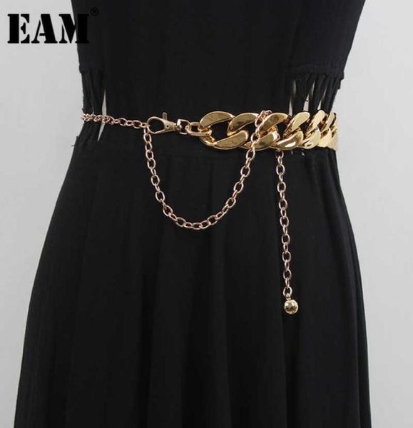

eam gold metal chain irregular thick long belt personality women new fashion tide allmatch spring autumn 2021 1dd8427 h09019889066, Slivery;black