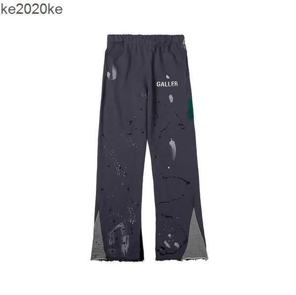 

s jeans pants galleries sweatpants dept speckled letter print men's women's couple loose versatile casual straight graffiti orange, Black
