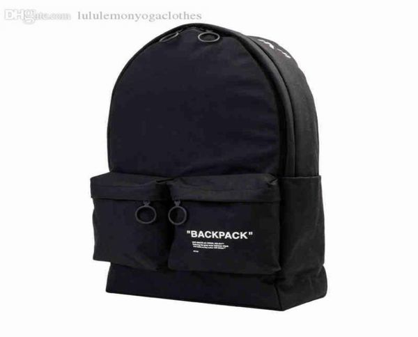 

20ss travel backpack letter slogan student schoolbag gym sling bag men black waist bags multi purpose satchel women off outdoor sp4130426