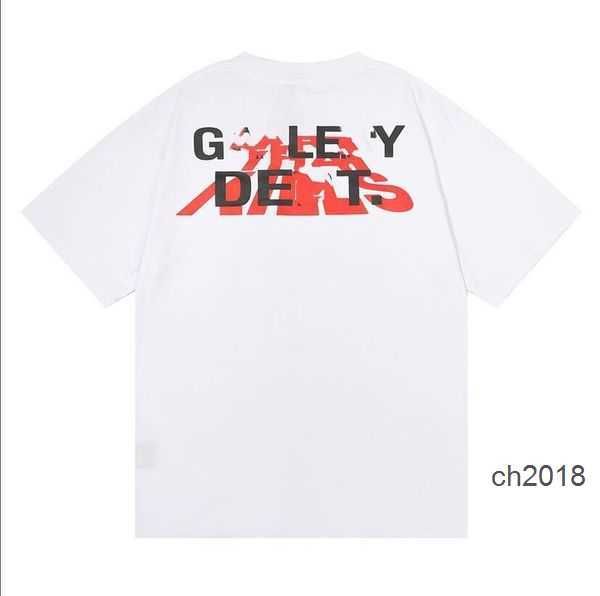 

2023 new tees galleryse depts t shirts mens womens designer t-shirts galleryes cottons man s casual shirt luxurys clothing street shorts sl, White;black