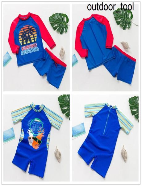 

210y boys swimsuit long sleeve rash guards children039s swimwear upf50 swimming suit for kid boys surf suitst9037130196