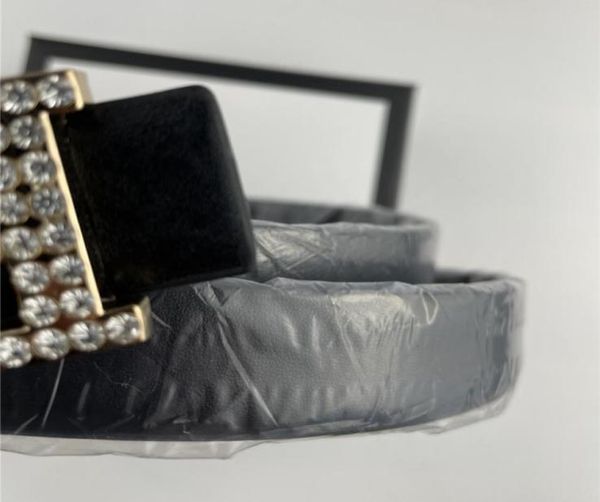 

2021 cowhide box belt cowgirl casual fashion classic diamond3611030, Black;brown