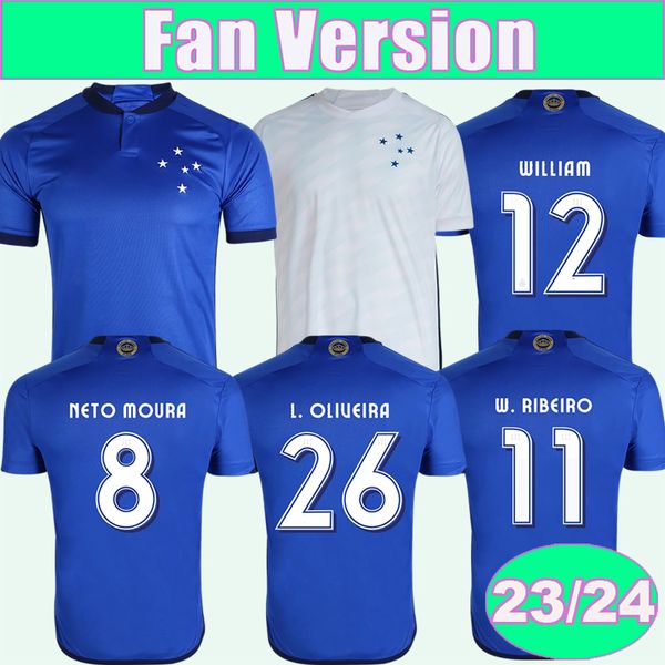 

2023 24 cruzeiro william mens soccer jerseys machado w.ribeiro m.vital home away short sleeves football shirts aldult short sleeve uniforms, Black;yellow