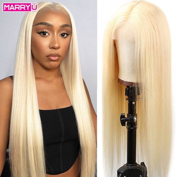 

613 blonde wig 13x6 13x4 hd lace frontal wig pre plucked bone straight human hair wigs 4x4 lace closure human hair wig, Black;brown