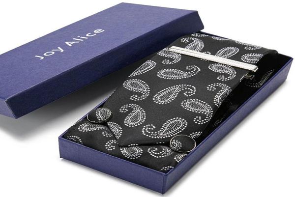 

grade festive gift tie handkerchief pocket squares cufflink set clip necktie box clothing accessories bow ties8969434, Black;gray