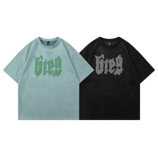 

2023 luxury designer men t shirt short sleeve tess casual fashion custom clothing manufacturer faded graphic vintage washed printed wash tsh, White;black