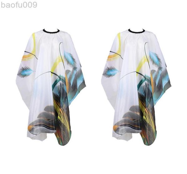 

feather products pattern cutting hair waterproof cloth salon barber cape hairdressing hairdresser apron haircut capes l2208054982194