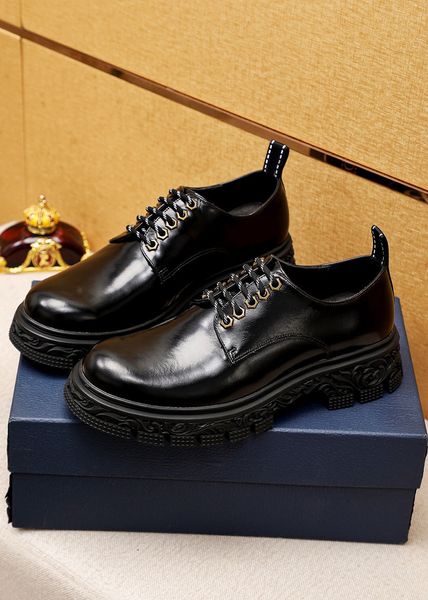 

2023 men's classic elegant business flats formal party dress shoes comfortable casual loafer male wedding oxfords size 38-45, Black