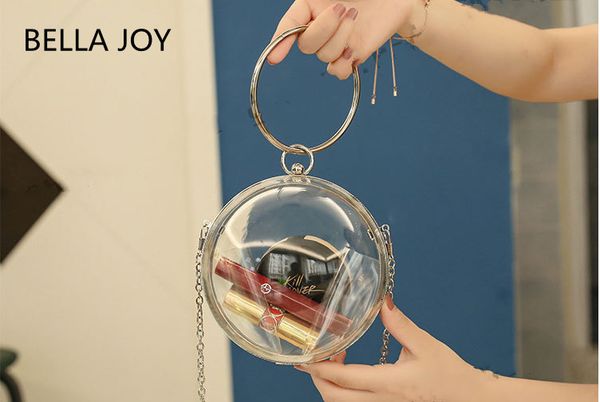 

waist bags bella joy wallet evening acrylic fashion women cute solid transparent ball shoulder bag lovely small casual clutch 230522