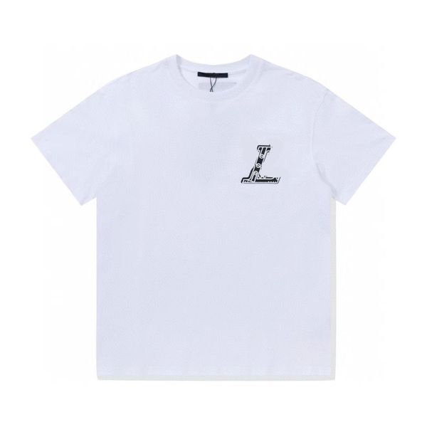 

23ss mens t shirt designer t shirt mens tees pure cotton breathable simple and fashionable versatile couple clothing, White;black